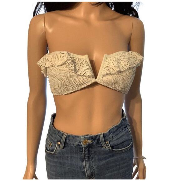 Crochet Bandeau Bikini Top- Size Medium - Picture 1 of 4